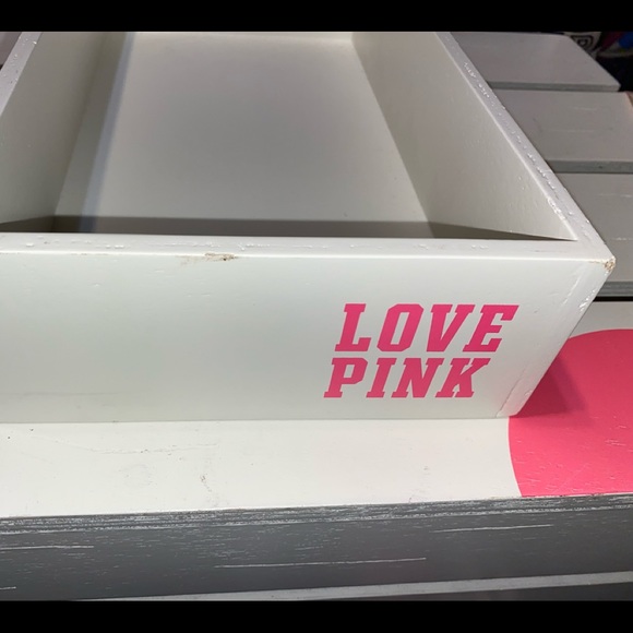 VICTORIA’S SECRET PINK STORE DISPLAY PROP WOODEN TRAY PINK DOG RARE 13”L x 7”W - Picture 10 of 10